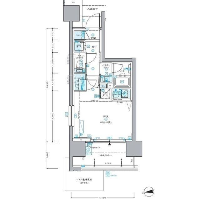 セントラルプレイス新宿御苑前 1201 間取り図