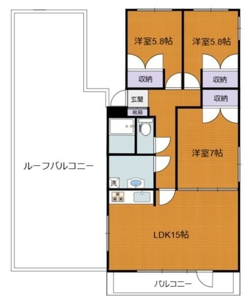 グリューンベルグ生田 401 間取り図