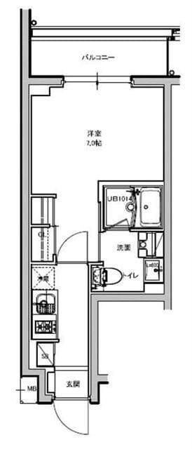 プライマル片瀬江ノ島 205 間取り図