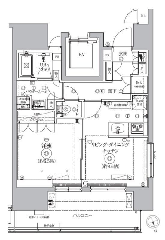 ドムス・スタイル高田馬場 201 間取り図