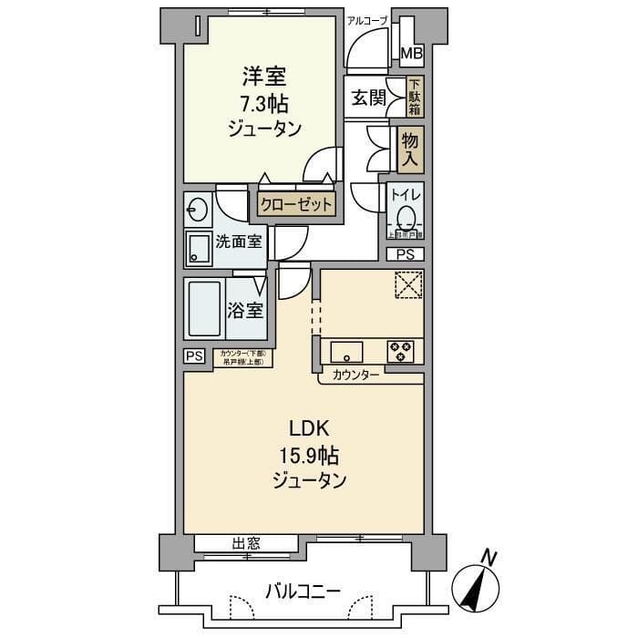 エヴァーグリーン東立石 403 間取り図