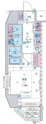 GENOVIA麻布十番green veil 703 間取り図
