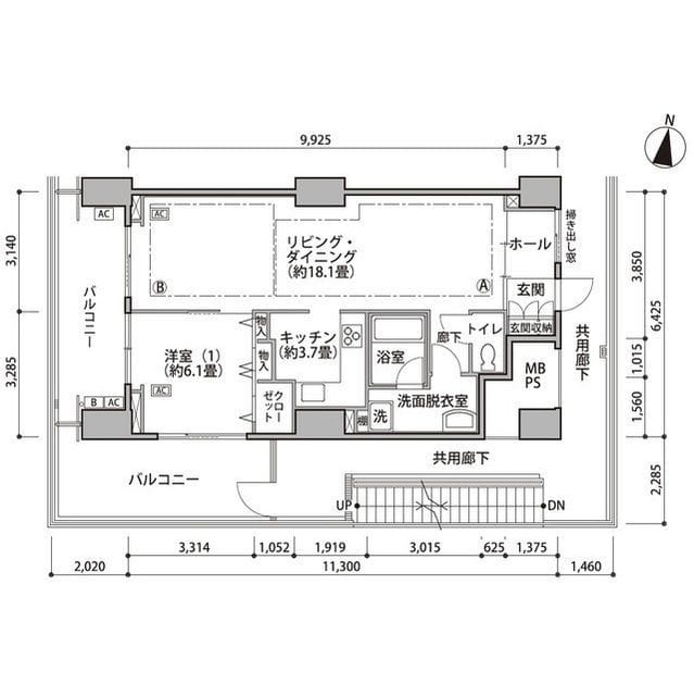 東雲キャナルコートCODAN16号棟 0813 間取り図