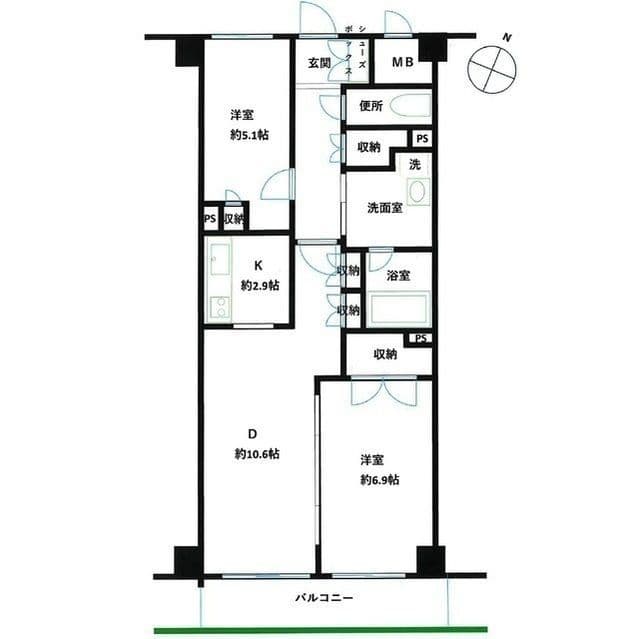 グランフォンテ 0705 間取り図