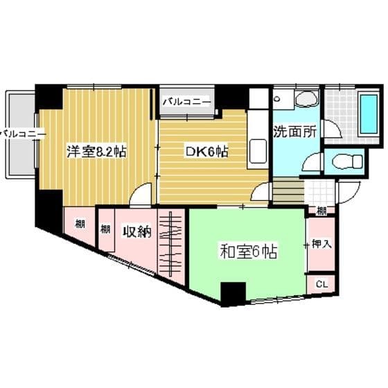 第2パールハイツ 0502 間取り図