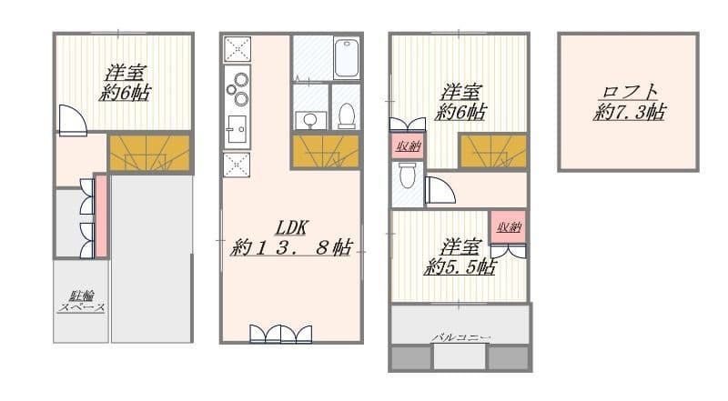 ヴィラ新大塚 1 間取り図