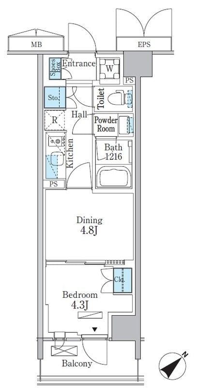 パークアクシス品川南大井パークフロント 531 間取り図