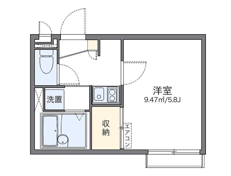 レオパレスカラコレス 204 間取り図