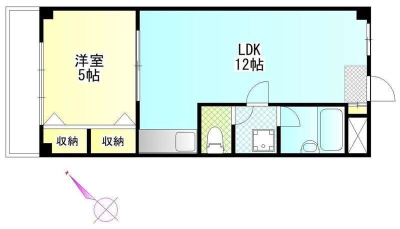 オークマンション 702 間取り図