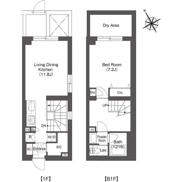 コンフォリア上目黒 106 間取り図