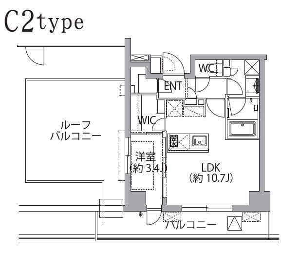 レスピール蓮根 703 間取り図