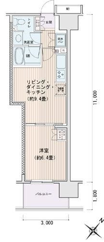 エスティメゾン豊洲レジデンスC 0809 間取り図