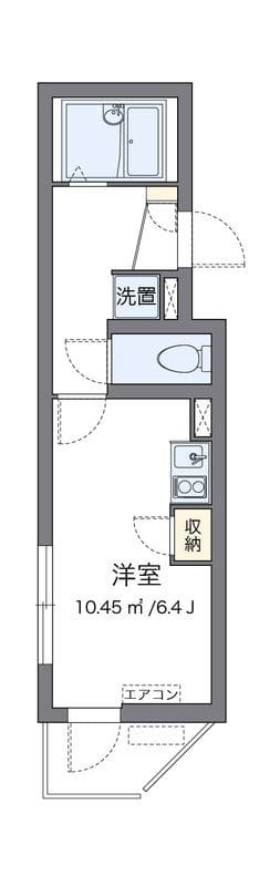 クレイノ根岸 セレッソ 202 間取り図