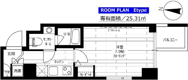 グランドコンシェルジュ両国東アジールコート 504 間取り図