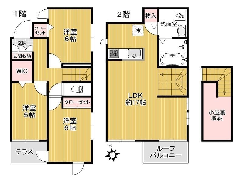 杉並区宮前3丁目戸建 A棟 31.5万円/なし/入力なし 間取り図