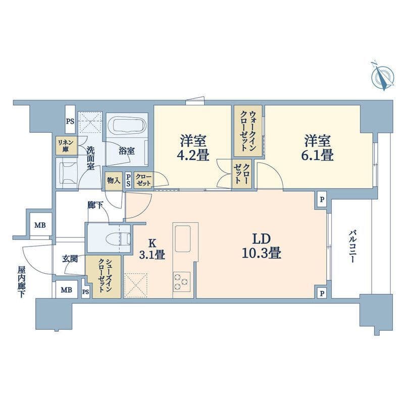 ルフォン浅草蔵前 1402 間取り図