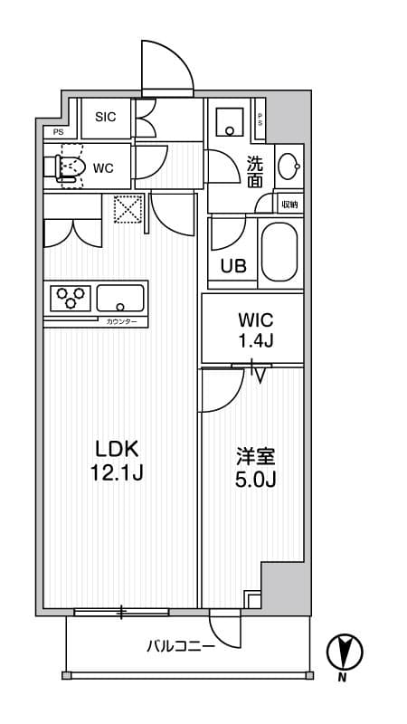 シーズンフラッツ菊川WEST 702 間取り図