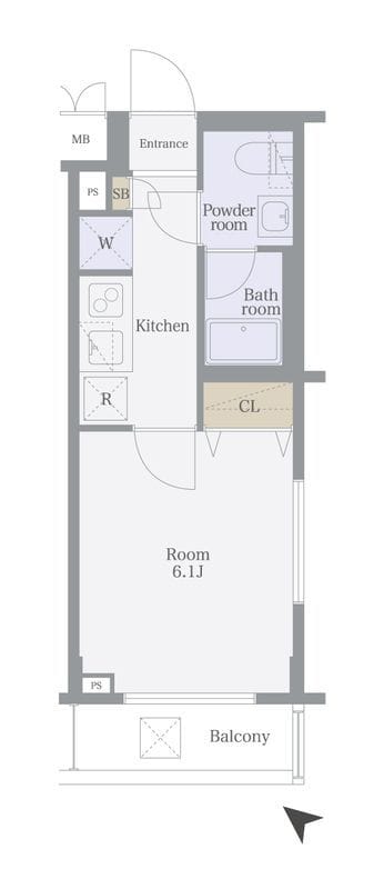 プレール・ドゥーク上池袋 401 間取り図