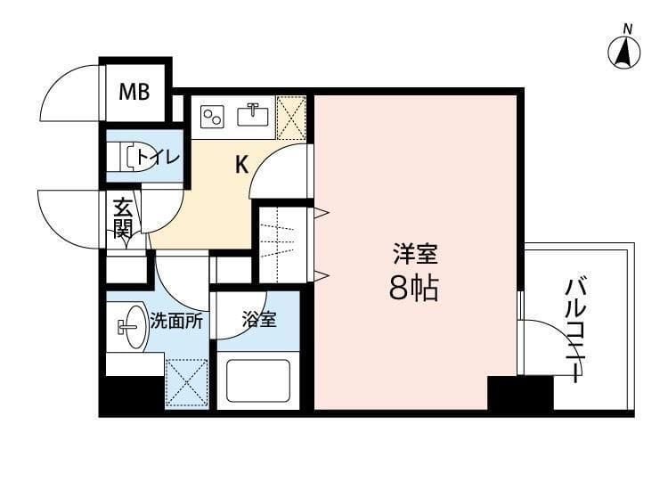 アビタ住吉 302 間取り図