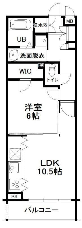 ソレイユ烏山 205 間取り図