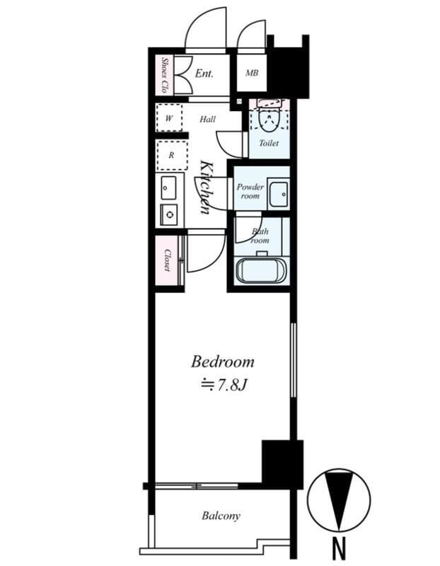メイクスデザイン早稲田 201 間取り図