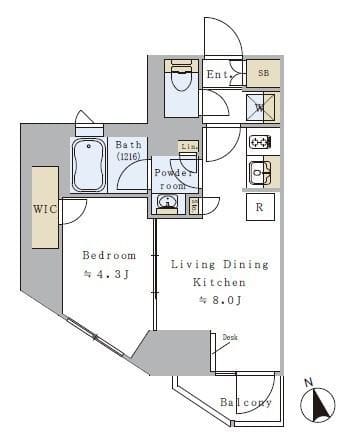 プライマル元浅草 501 間取り図