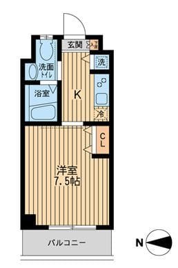 サンライズ中十条Ⅱ 0303 間取り図