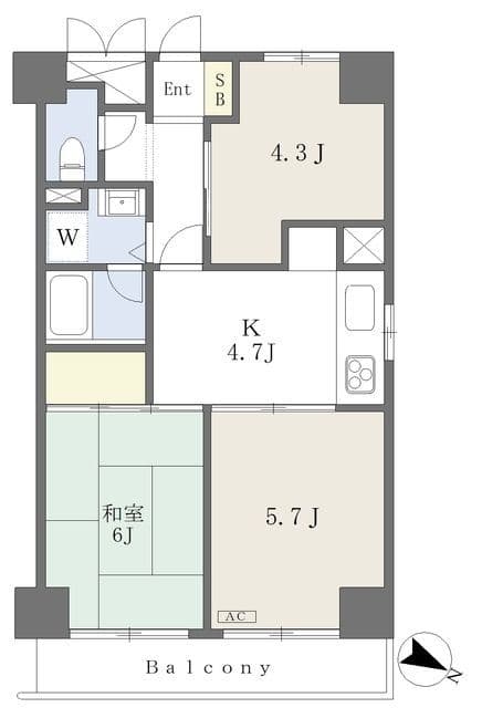 リレント上池袋PART-2 501 間取り図