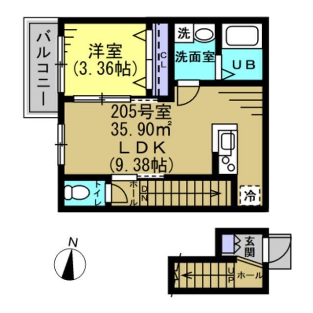 JI馬橋 205 間取り図