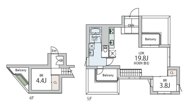 クラリティア文京本郷 503 間取り図
