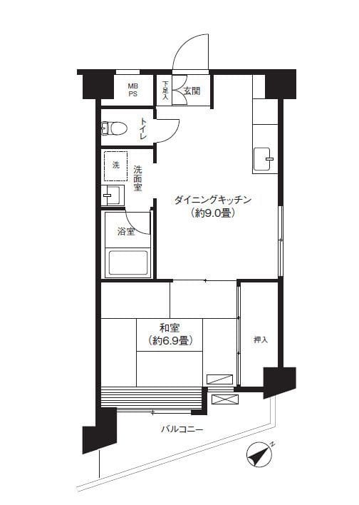関寅ビル第1 703 間取り図