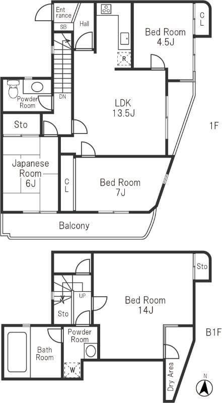 エトワール天沼 101 間取り図
