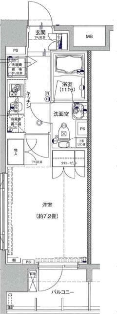 AXAS-Will四谷三丁目Sta. 201 間取り図