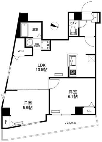 ルミナス西日暮里 1001 間取り図