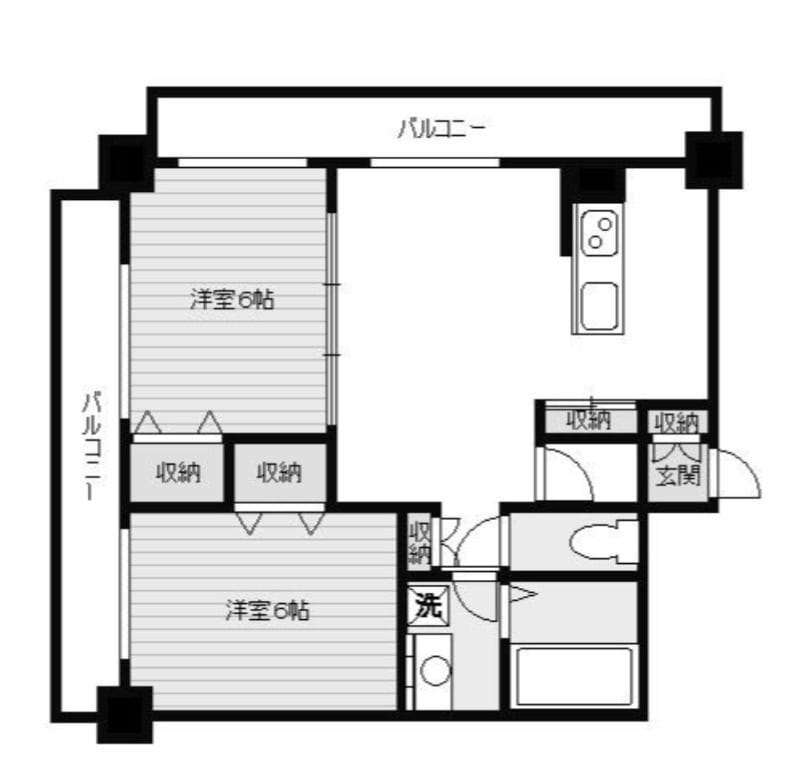 フクロク・レーヴ・マンション 1401 間取り図