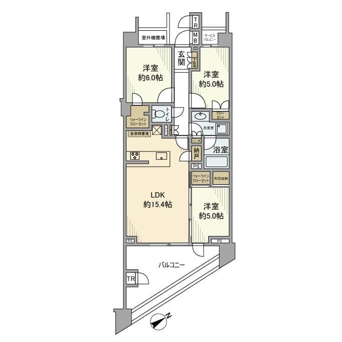 ディアスタ鷺沼 216 間取り図