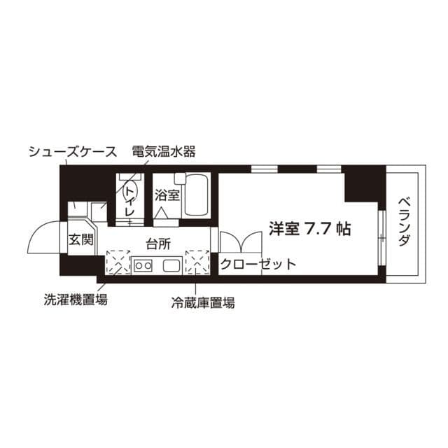 ローズウッド・ハイツ門前仲町 1107 間取り図