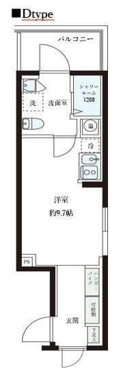 レピュア大島レジデンスⅡ 502 間取り図