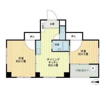 キングビルディング 0402 間取り図
