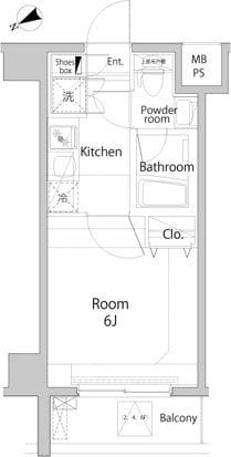 プレミアムキューブ新中野 305 間取り図