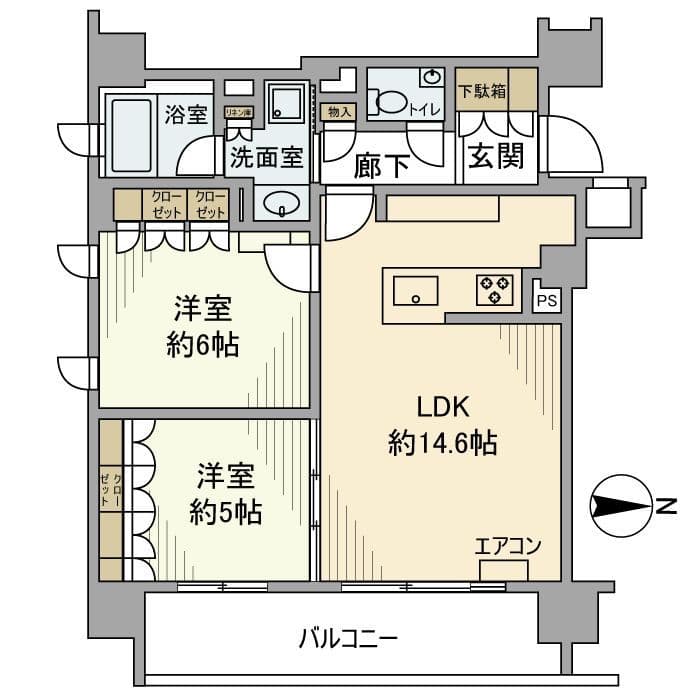 クリオ浅草橋 1102 間取り図