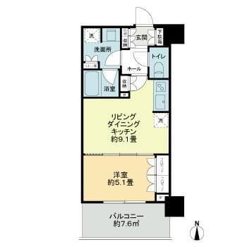パークシティ中野 ザ タワー エアーズ 0816 間取り図