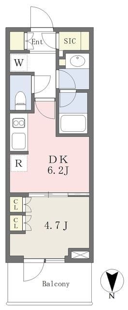 パークシティ中野 ザ タワー エアーズ 1703 間取り図