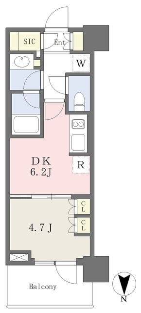 パークシティ中野 ザ タワー エアーズ 1706 間取り図