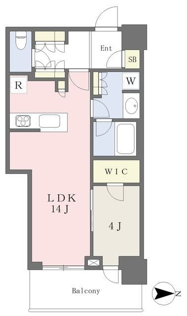 パークシティ中野 ザ タワー エアーズ 1724 間取り図