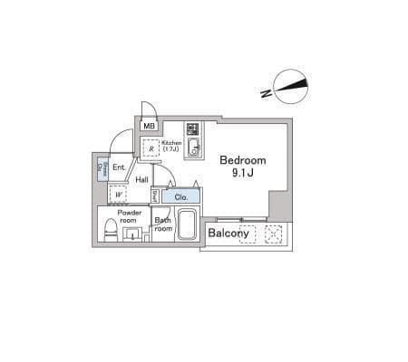 KDXレジデンス桜上水 307 間取り図