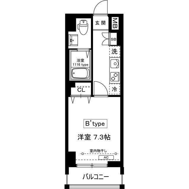 Milebel chitosedai 206 間取り図