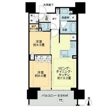 シティハウス湯島ステーションコート 0404 間取り図