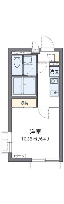 クレイノAZUMA 202 間取り図