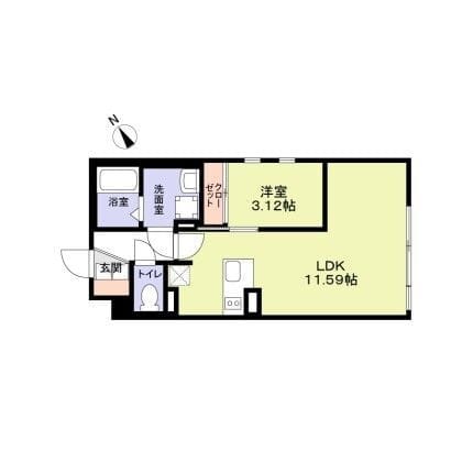 The Residence Ichigayadaimachi 202 間取り図